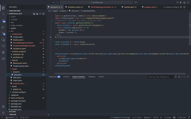 Screenshot of my development environment
