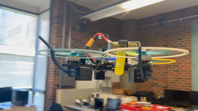 Image of the drone hovering