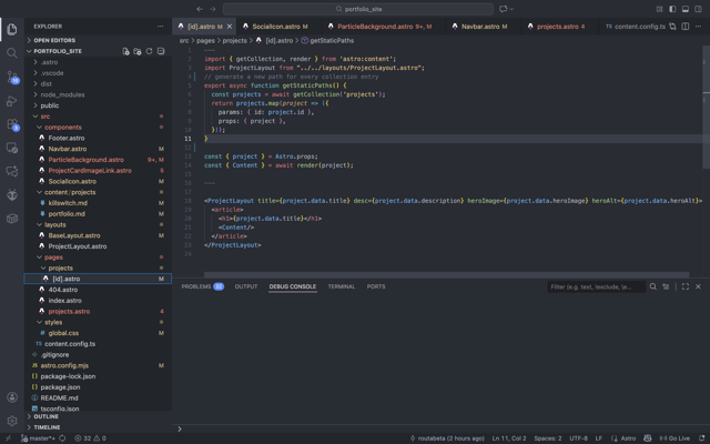 Screenshot of my development environment